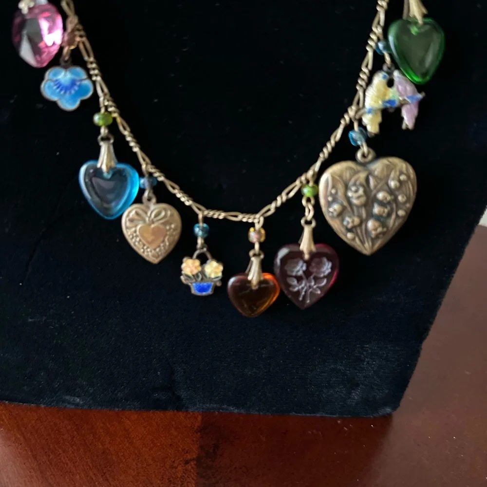 Colorful Heart Charm Necklace - Picture 3 of 4